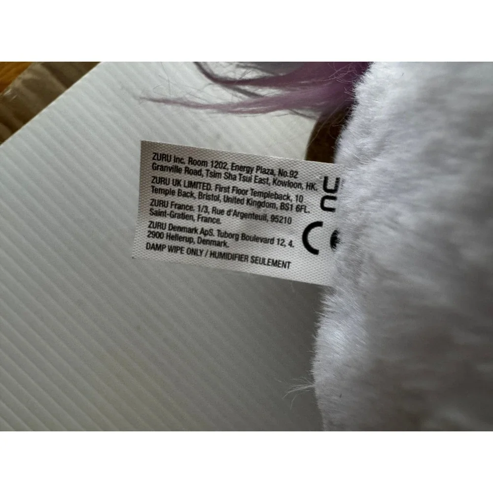 Zuru Rainbocorns White Unicorn Plush Gold Glitter Heart Rainbow 10 Inch Toy